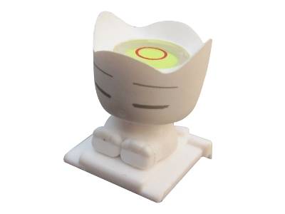 Hot shoe white cat camera bubble level vial